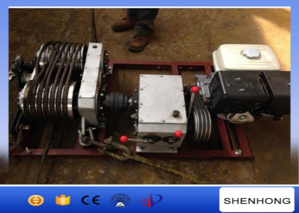 Quality 13HP Double Drum Electric Cable Pulling Winch Dual - Bull Wheel Powered Winch for sale