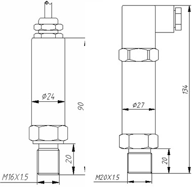 Screw Thread Installation Precision Pressure Sensor RS485 Digital Output Pressure Sensor