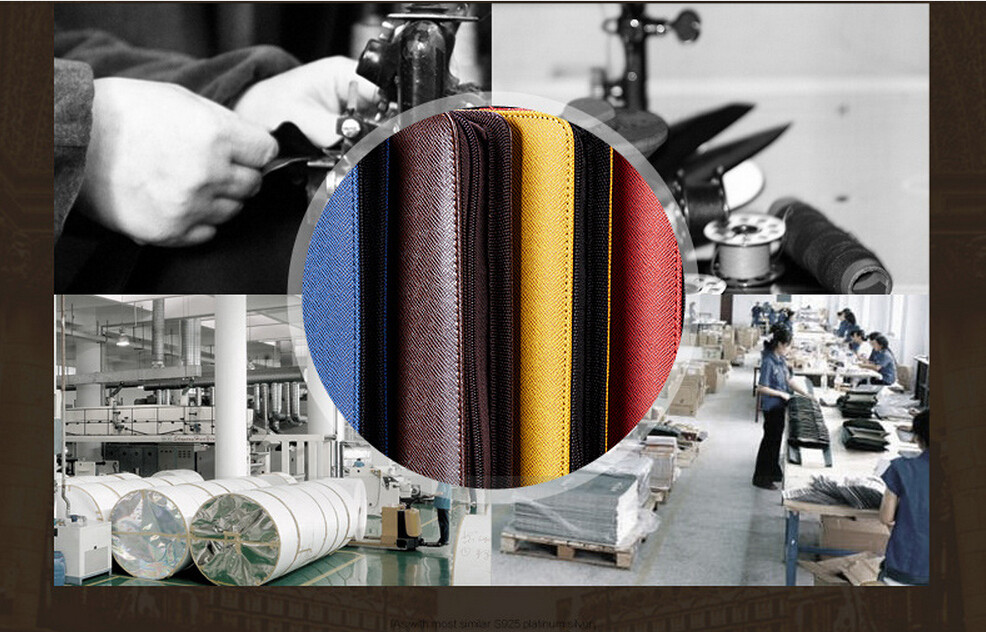 Pu Leather Manager folder notebook with zipper and Calculator