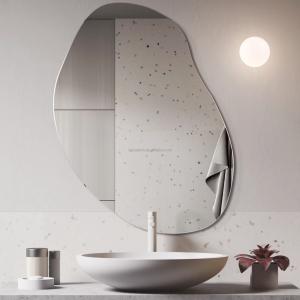 China Edge pencil edge Silver Glass Mirror Graphic Design Solution for Magnifying Bathroom wholesale