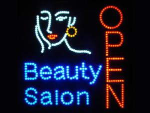 530x450mm customised logo colorful led OPEN sign for store