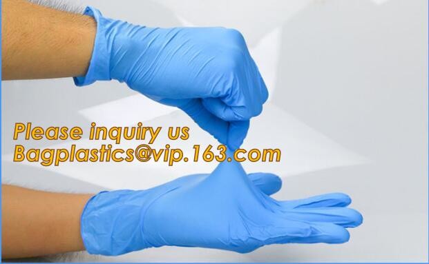 Medical Disposable Nitrile Coated Hand Gloves,Industrial Garden Working Resistant Disposable Nitrile Black Gloves BAGEAS