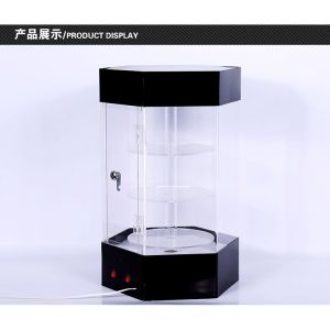 China Rotating Multi-tiered Acrylic LED Lighting Jewelry Display Lockable Case wholesale