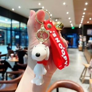 China Snoopy Peanuts (red) Charlie Brown Keyring 3D PVC Key Chain Hand Made wholesale