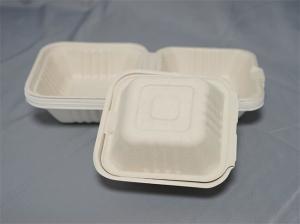 China 6&quot; Hamburger Biodegradable Sugarcane Plates Restaurants wholesale