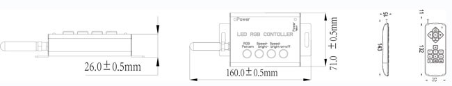 AC12V RGB commercial totally synchronous controller LED pool light controller