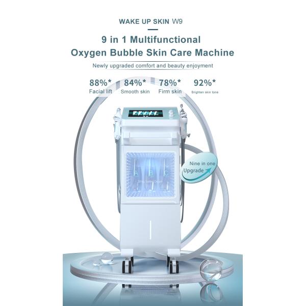 Anti Aging Oxygen Hydrafacial Machine , 9 In 1 Multifunction Facial Machine