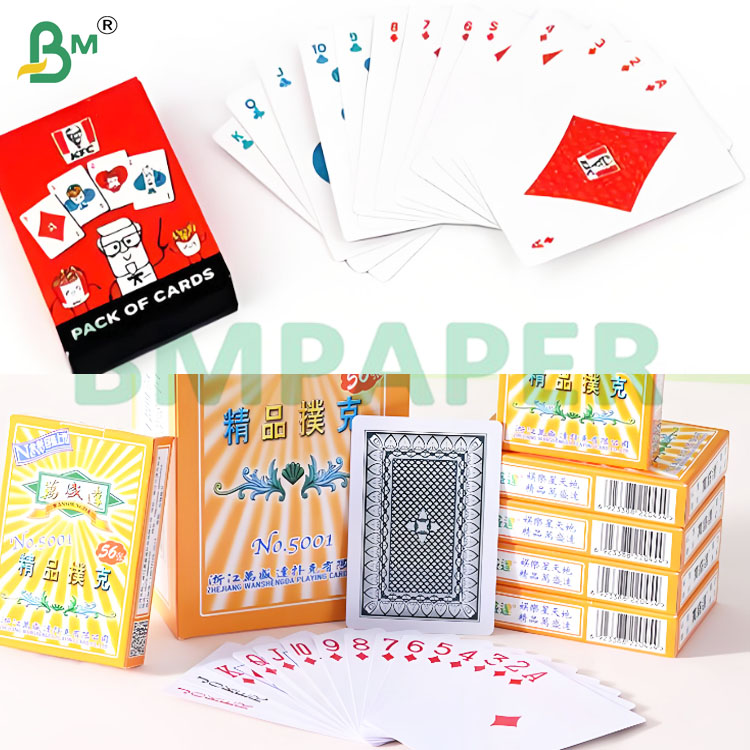 310gsm Double Side Glossy Blue Core Playing Game Card Sheets