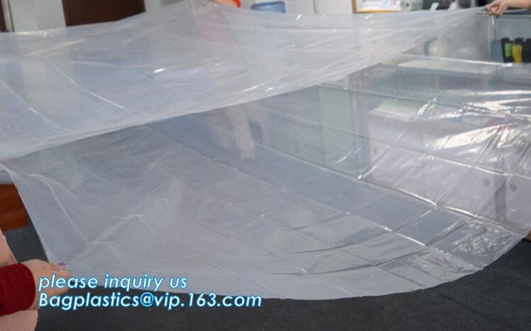 Customized Square Bottom or Side Guesst Plastic Protective Pallet Covers, 4 Mil Dust proof Clear Pallet Covers, BAGPLAST