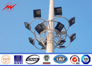 China 40M 60 nos LED Lights Galvanized High Mast Stadium Light Tower With Round Lantern Carriage wholesale
