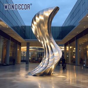 Outdoor Large Modern Mirror Metal Ribbon Art Stainless Steel Sculpture