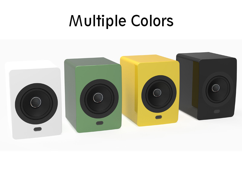 Powered Bookshelf Bluetooth TWS Speakers Wireless Wooden Cabinet HiFi Stereo Loudspeaker
