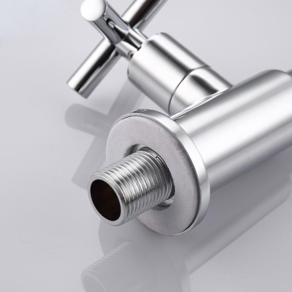 Brass Bathroom Single Cold Water Basin Tap Modern Wall Mounted Cross Handle