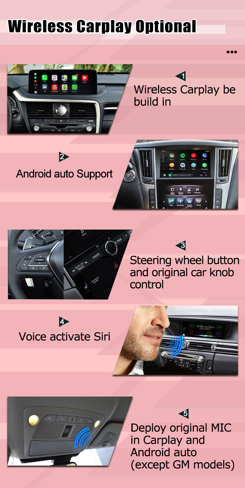 Nissan Teana J32 Android video interface with wireless carplay android auto integrate