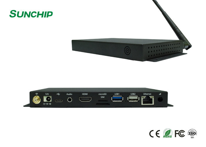 Quad Core Wireless 4K STB Network Media Box For Digital Signage