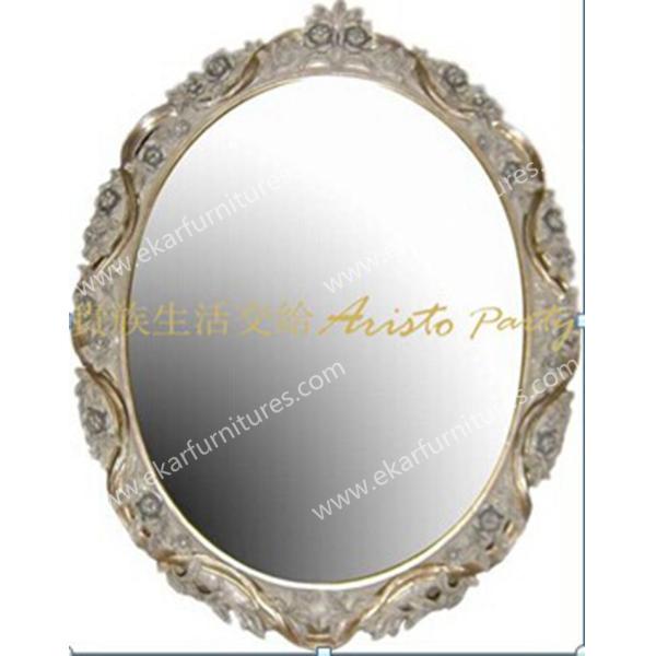 Shaped Wall Dresser Mirror with Carven frame golden color FG-105