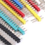 Colored 40 Pins 2.54mm Single Row Straight Pin Header Male Connector Strip for