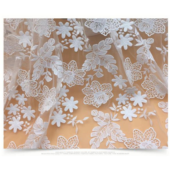 2018 Summer Newest Style Embroidery Fabric 140cm wide for wedding dress