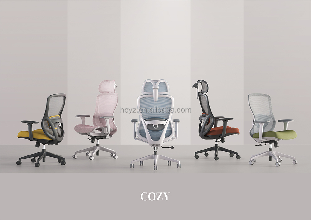 Executive Manager Adjustable Mesh Boss Office Chair with Fabric Luxury Computer Desk