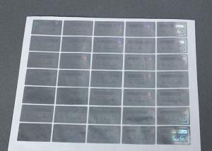 China 3D Anti Counterfeit Sticker / Silver Label Stickers Scratch Off With Security Code wholesale