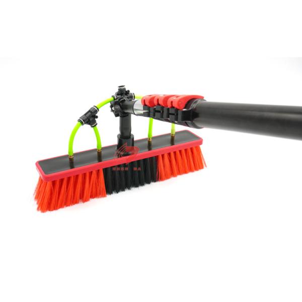Quality Nylon Filament Solar Panel Cleaning Brush With Water Fed Pipe for sale