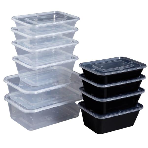Quality PP Disposable Food Container With Lid Stackable Take Out Box Microwave for sale