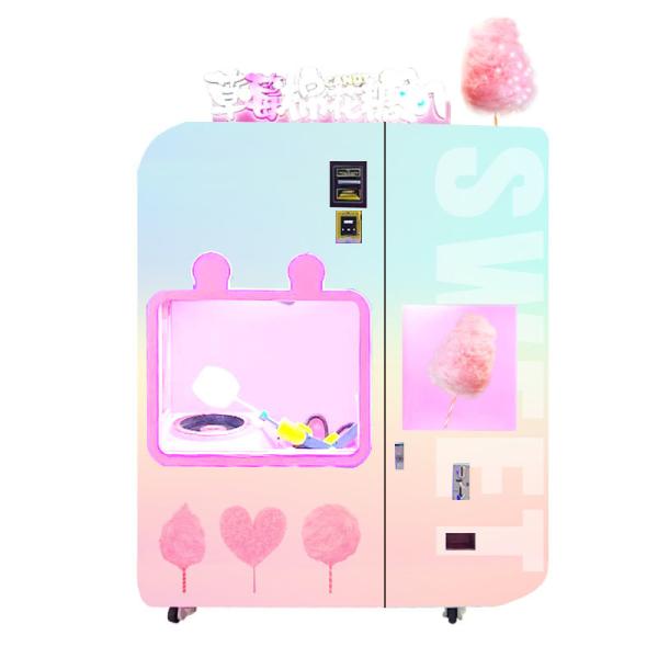 Quality Commercial Cotton Candy Vending Machine Snacks Automatic With Customized Logo for sale