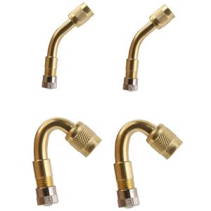 Durable Car Tyre Valve Extension Gold , Valve Stem Extenders 45 / 135 Degree