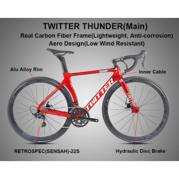 Carbon Fiber Frame Road Bike 22 Speed Bicycle for Men 700c 25c Cycle Aluminum Alloy Fork Material