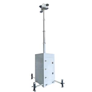 Easy Deploy Mobile Compact CCTV Surveillance Towers For Road Construction Works Monitoring