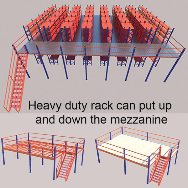 Powder Coating Mezzanine Racking System Q235B Mezzanine Floor Racking