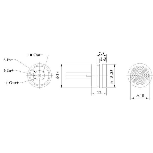 HT19 Stainless Steel Silicon Piezoresistive Level Pressure Sensor With 4 Wire Sensor Core