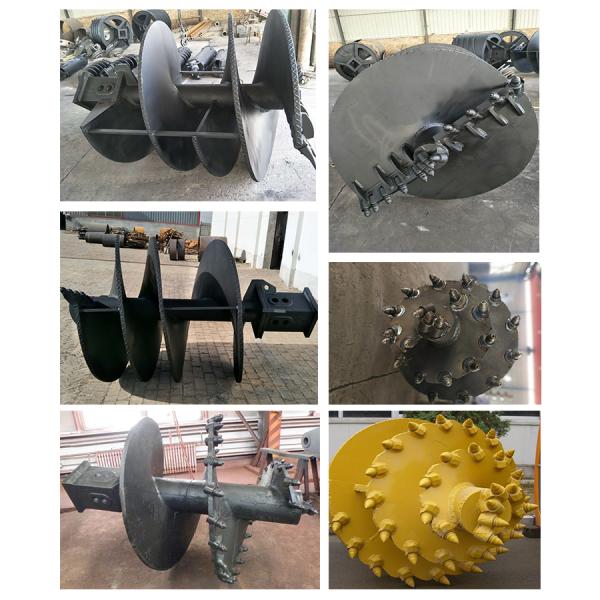 130mm 150mm 200 Mm Kelly Box Double Cutting Conical Rock Auger , Conical Auger