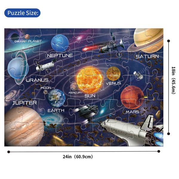 Custom 46pcs Solar System Photo Maker Game Jigsaw Puzzle Gift Box