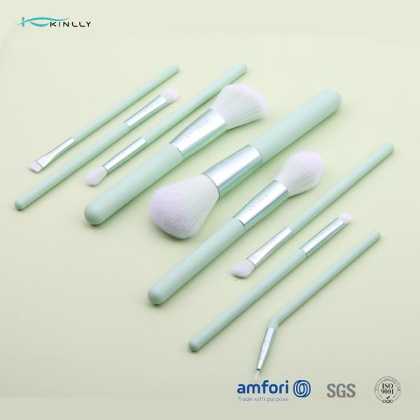 Quality ISO9001 Plastic Handle 9pcs Makeup Brush Set With Bag for sale