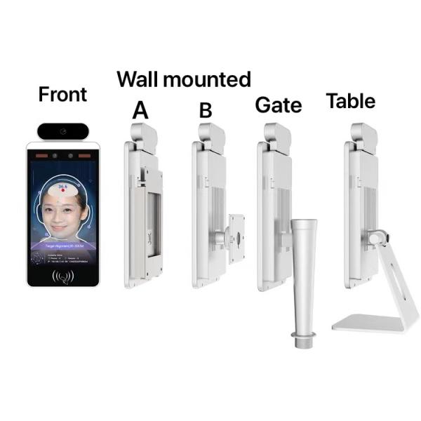 8 Inch 3D face recognition thermometer terminal Time Attendance System