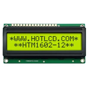 China 16x2 Medium Character LCD Module Yellow Green Color HTM1602-12 on sale