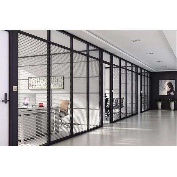 Modern Frosted Glass Office Demountable Partitions 4.5M No Rust