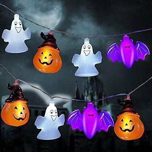 Quality Halloween Pumpkin Bat Skull String Light Lamp Home Garden Party Outdoor Halloween Decoration Lantern Light for sale