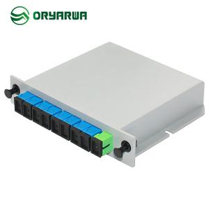 China SC UPC 1X8 Fiber Optic Cassette PLC Splitter ABS Material wholesale