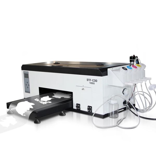 High Quality New A3 33cm TX800 XP600 DTF Printer with White Ink Circulation System for 30cm XP600 T-shirt Heat Transfer Machine