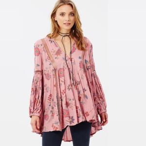 China Boho Style Women Floral Printed Blouse wholesale