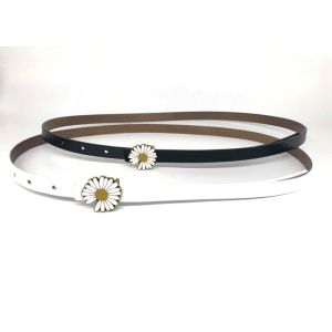 Fashion Jeans 13mm Woman Metal Daisy Buckle Thin Belt
