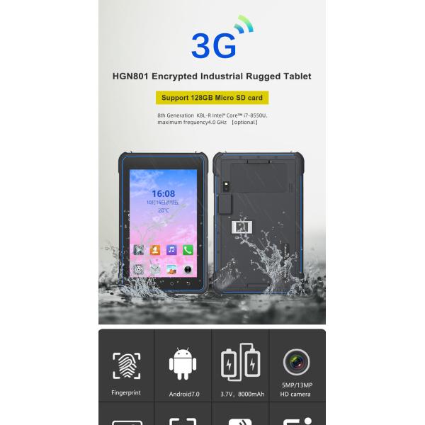 Waterproof IP67 Industrial Rugged Tablet Support ID Identify