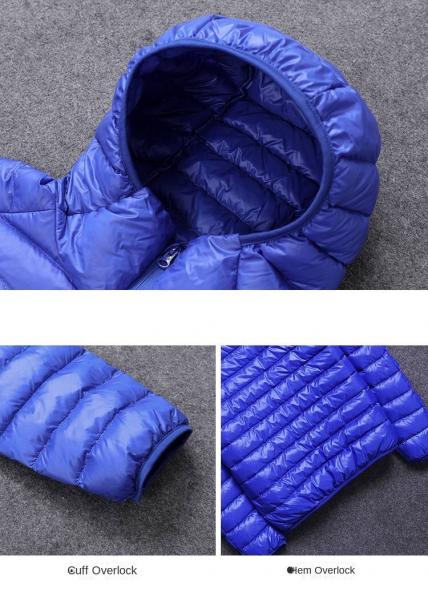 Nylon Hooded Duck Feather Jacket Winter Bubble Puff Filled Down Jackets