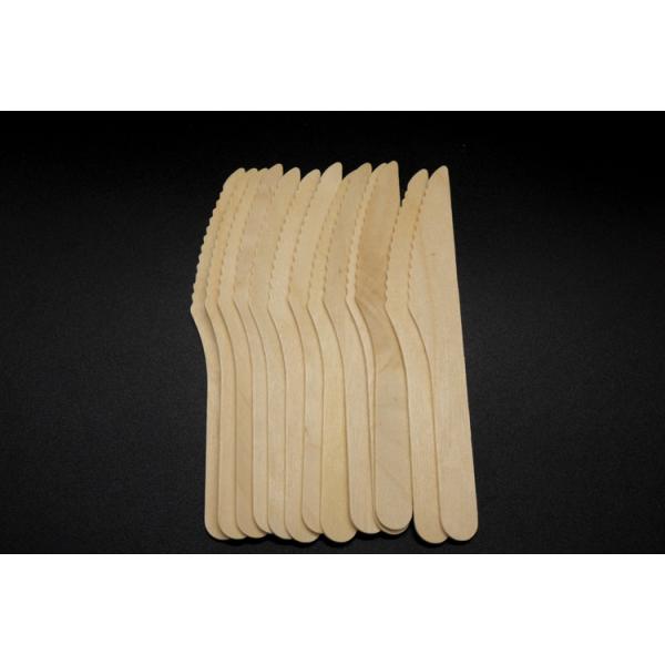 Hotel Restaurant Bamboo Knives Forks And Spoons Set Long 168mm Natural Color