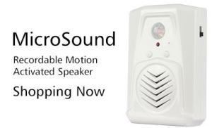 China COMER Direction Recognition Infrared Sensor Alarm Sound Recordable speaker wholesale
