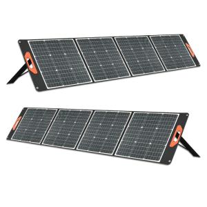 200W Foldable Portable Solar Panels 22% Efficiency Mono Solar Cell With USB Output