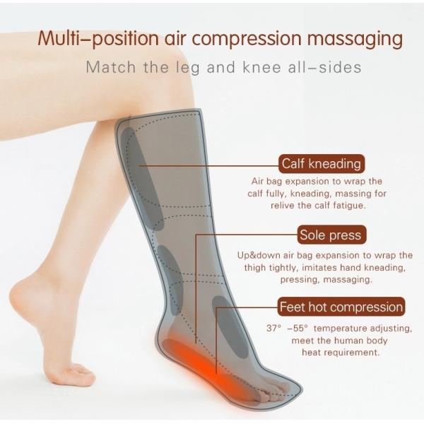 21W Electric Heating Air Compression Leg Massager Foot Leg Blood Circulation