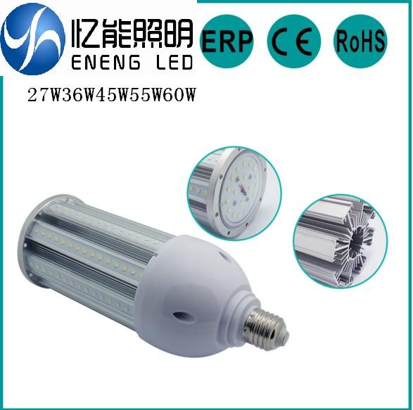 high lumen 130LM/W E27E40E26E39 60W led street light lamp led corn light smd5630 cri>80 3 years warranty CE ROHS